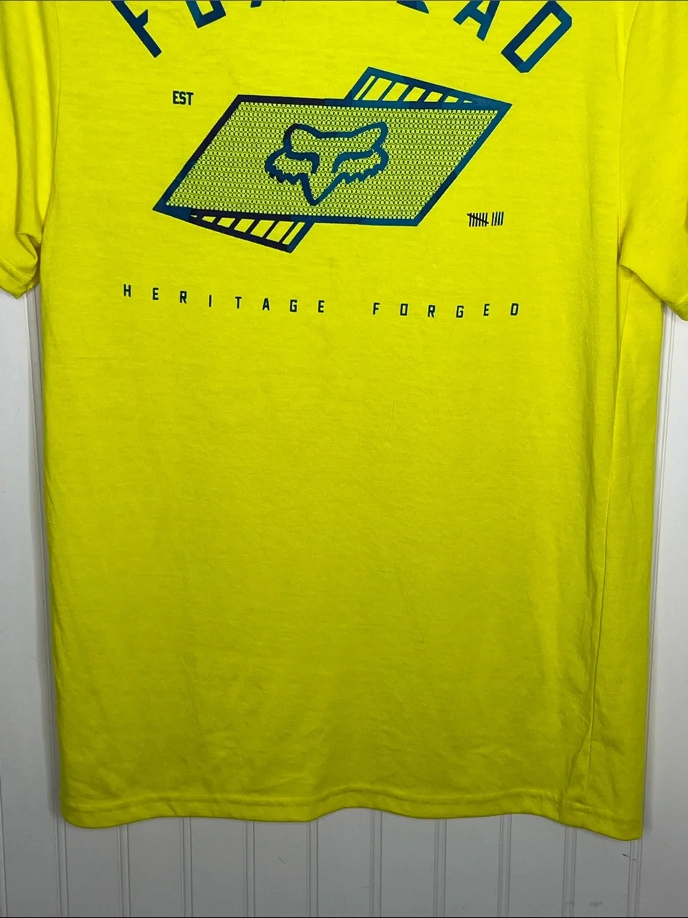 Men's Short Sleeve Crewneck Tee in Neon Yellow